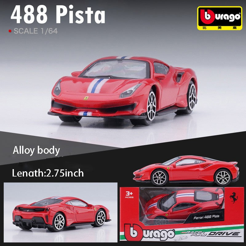 Burago 1:64 Ferrari Series SF90 488P Roma F430 F12 Liga de Carro Modelo Brinquedos Infantis Coleção de Presentes de Férias Modelo de Carro Atacado