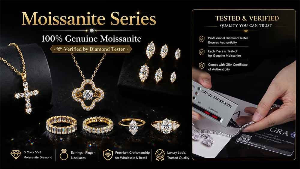 EFFIE QUEEN S925 Sterling Silver Moissanite Cross Necklace GRA Certificate D VVS1 Diamond Cross Pendant Neck Chain Women SMON15