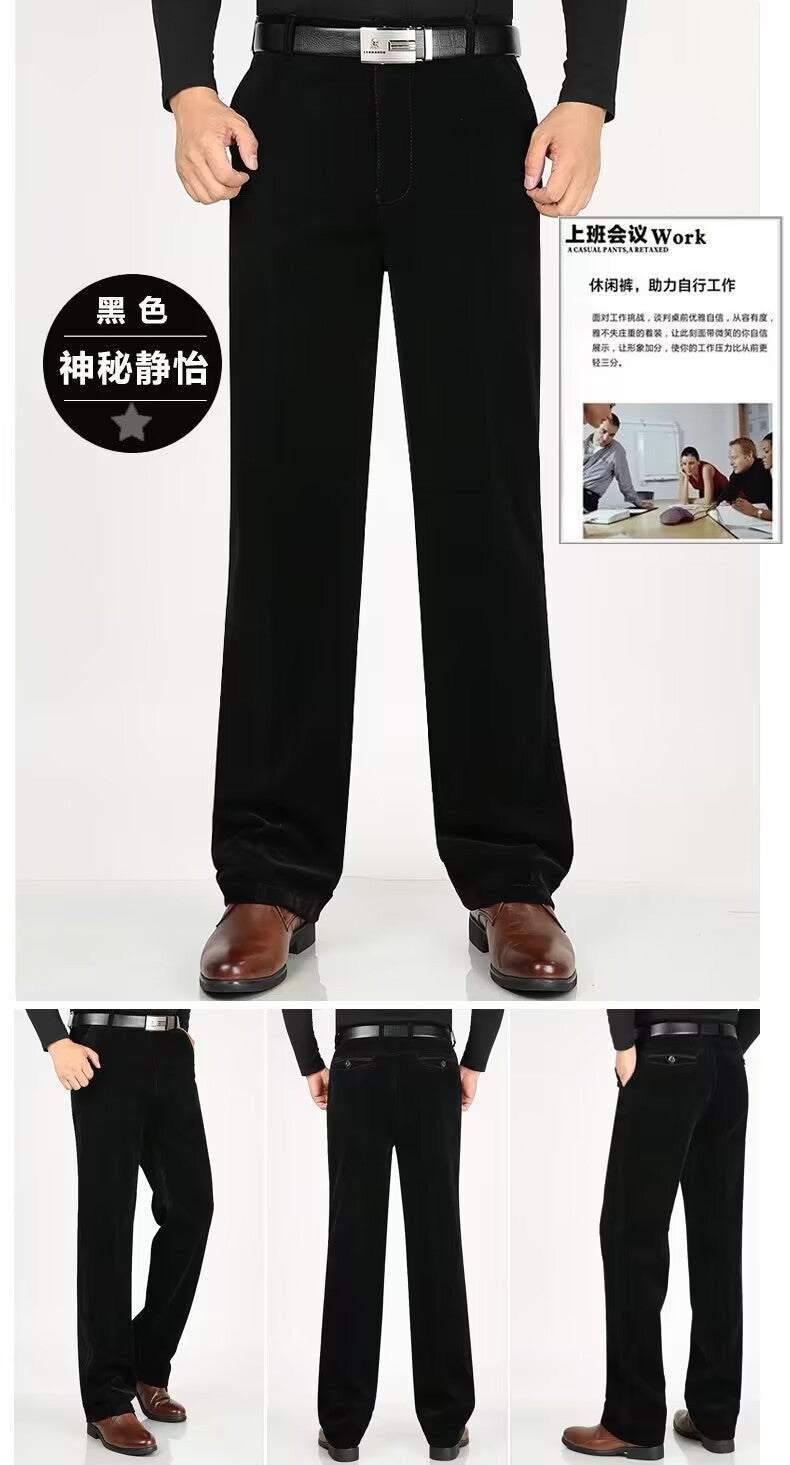 Corduroy pants loose joggers middle-aged men dad installed in autumn and winter 2023 men's casual Trousers for men streetwear