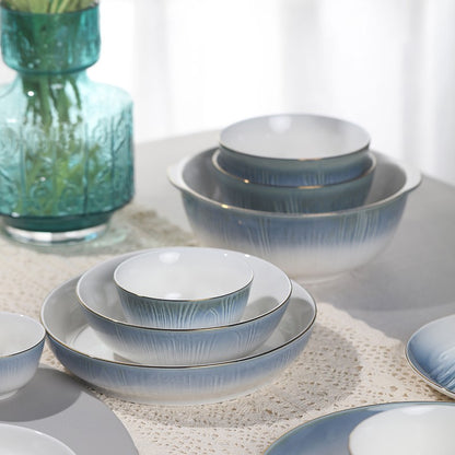 Conjunto de Tigelas de Cerâmica Louça de Osso Porcelana Utensílios de Mesa Combinação de Talheres para Casa Louça de Cerâmica de Alta Qualidade Pratos de Cerâmica Conjuntos de Jantar
