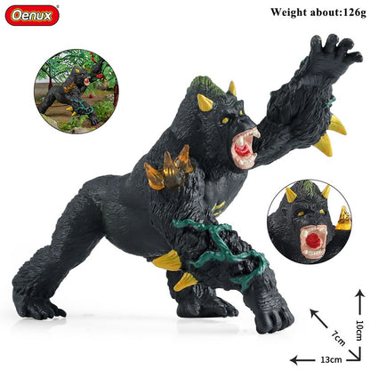 Oenux Simulação Dinossauro Dragão Tartarugas Touro de Fogo Orangotango Golem de Magma Modelo Animal Figuras de Ação Coleção de PVC Brinquedo Infantil Presente
