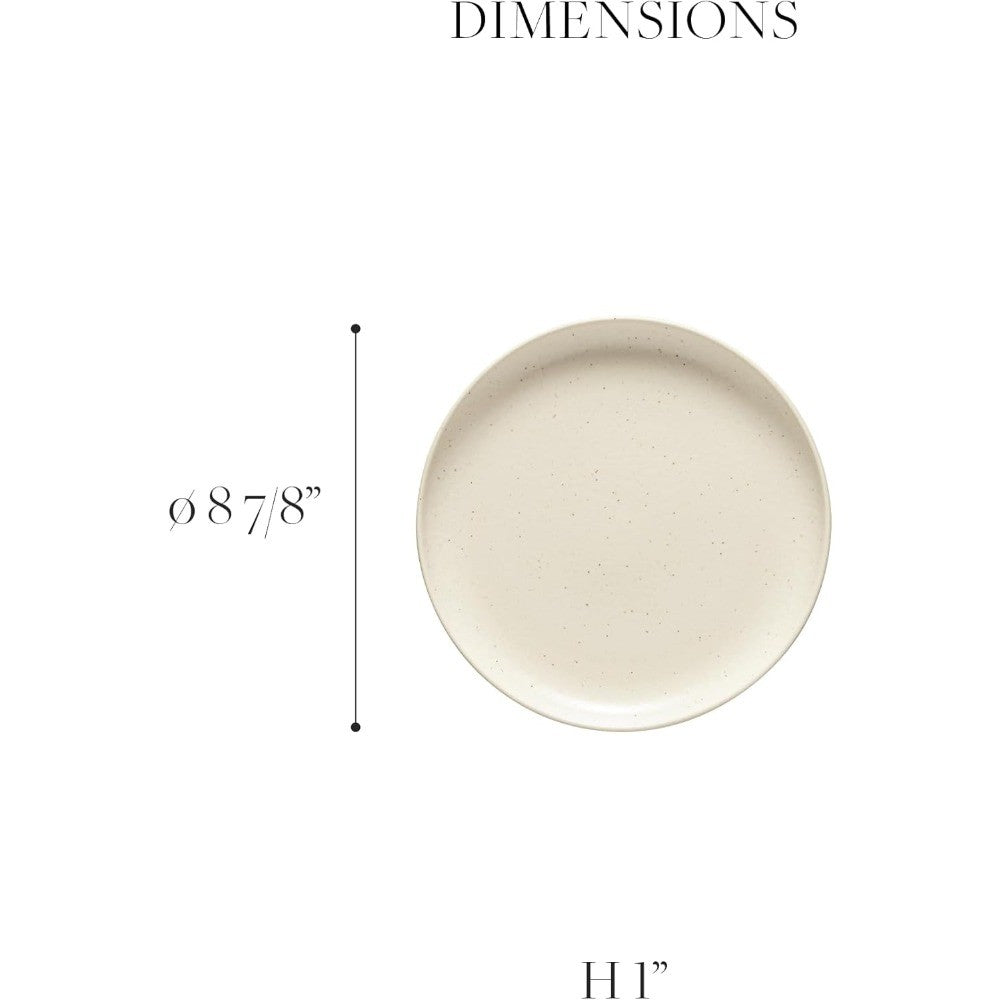 Ceramic Stoneware 12-Piece Place Setting Service for 4 - Pacifica Collection, Seed grey | Microwave & Dishwasher Safe Dinnerwar