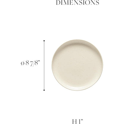 Ceramic Stoneware 12-Piece Place Setting Service for 4 - Pacifica Collection, Seed grey | Microwave & Dishwasher Safe Dinnerwar