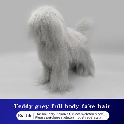 Teddy Pet simulation hair beauty fake beautician practicing dog standard Teddy full body fake head, skeleton model?pet groomer