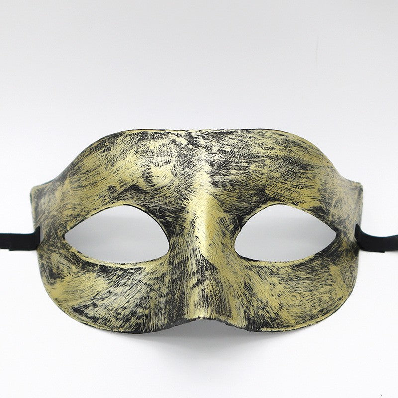 1pc Amazing Mask Antique Gold and Silver Jazz Flat Head Mask Ball Party Gathering Men and Women Cosplay Half Mask Decoration
