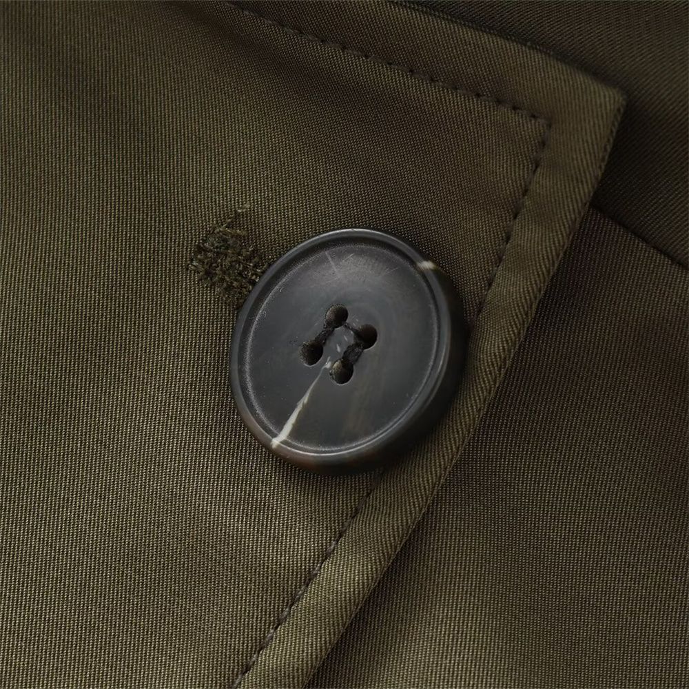 Autumn new European and American style hooded long sleeved lapel jacket single breasted trench coat short jacket