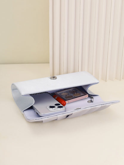 Ladies Dinner Bag Pleated Solid Color Clutch Party Dinner Wedding Light Luxury Envelope Evening Bag for Prom, Dinner/Banquet