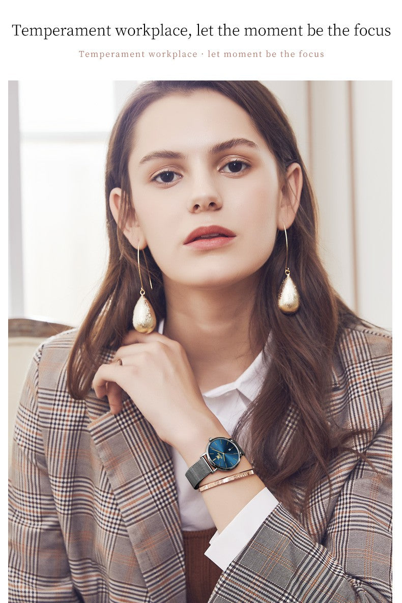 OLEVS Woman Watch 5869 Elegant Fashion Quartz Wristwatch Waterproof Date Watches For Woman Set Bracelet Watch Box Gifts Original