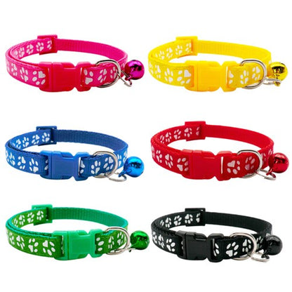 100Pcs Dog Collar With Bells Adjustable customize Necklace Puppy Kitten Collar Accessories Pet Shop Products Rabbit Neck Strap