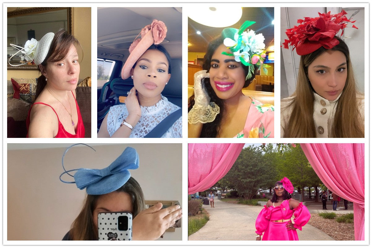 Fascinator de Casamento Sinamay de 4 Camadas de Ótima Qualidade Chapéu para Casamento Elegante Mulheres Moda Acessório de Cabelo Chapeau de Festa e Jantar
