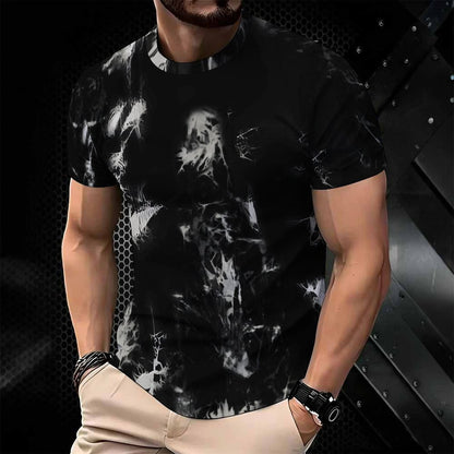 Men Print T Shirt Short Sleeve Crew Neck Casual Summer Fashion Tees Tops For Daily Outdoor Wear