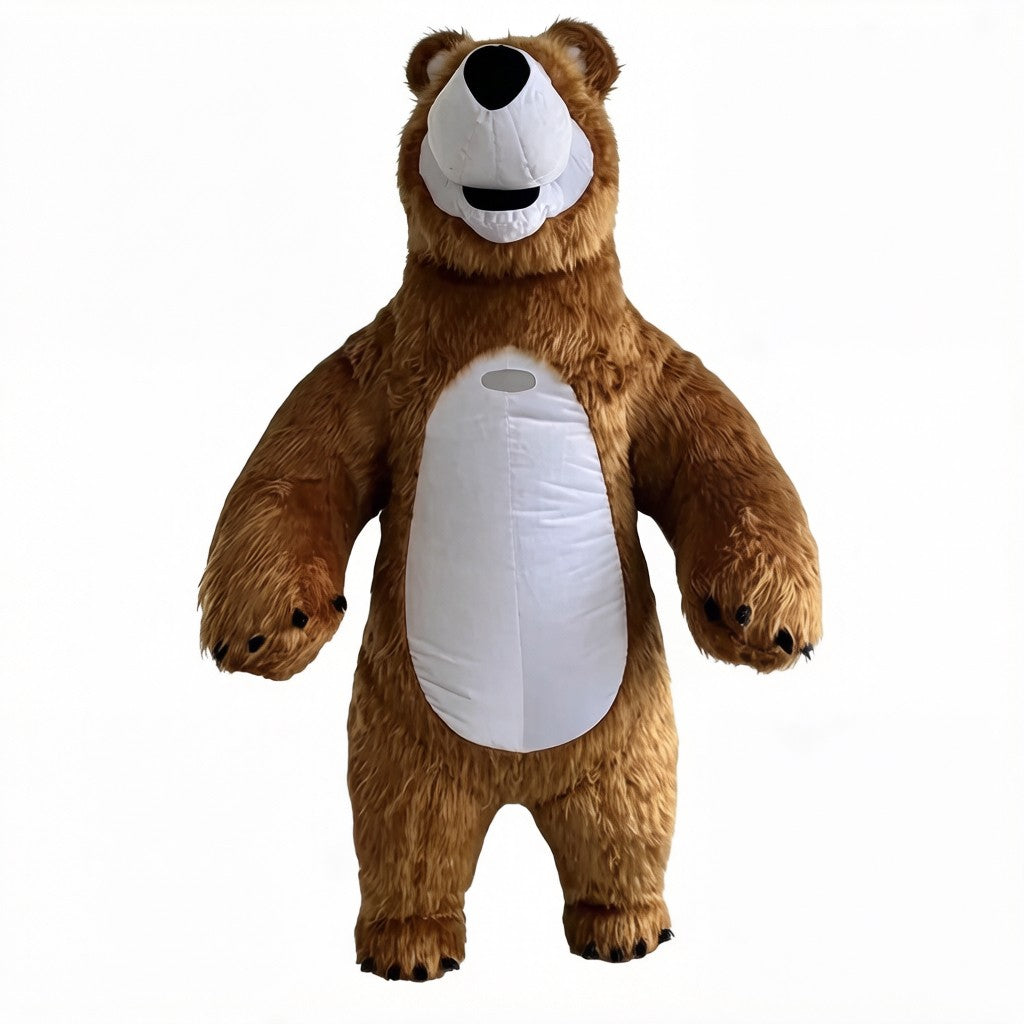 Inflatable Masha Bear Mascot Costume, A Walking Cartoon Doll Costume Suitable For Role-Playing, Applicable To Commercial Promoti
