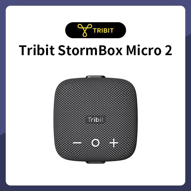 Tribit StormBox Micro 2 Caixa de Som Bluetooth Portátil 90dB Som Alto Graves Profundos IP67 à Prova D'água Pequena Caixa de Som para Acampamento Alça Embutida
