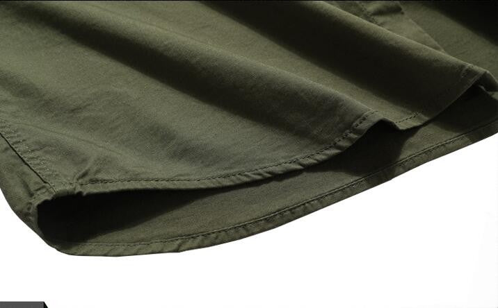 New Summer Men Short Sleeve Tooling Shirts Military Stytle Multi Pockets Cargo Shirts High Quality Men Cotton Casual Shirts 5XL