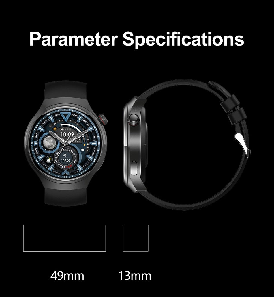 Smartwatch Esportivo Watch 4 Pro Masculino Tela AMOLED HD 360*360 Frequência Cardíaca Chamada Bluetooth IP68 À Prova D'água Música Novo SmartWatch 2025