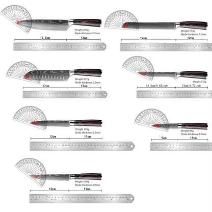 Conjunto de facas de cozinha japonesas 15 peças de chef profissional ultra afiadas para corte muito rápido com suporte tesoura afiador