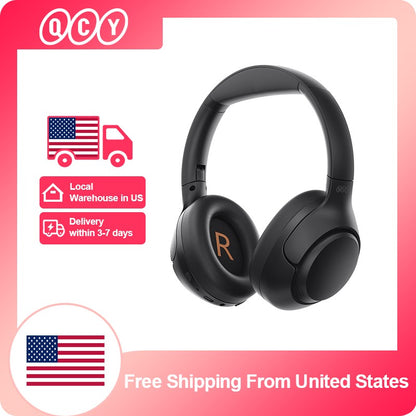 QCY H3 ANC Wireless Headphones Bluetooth 5.4 Hi-Res Audio Over Ear Headset 43dB Hybrid Active Noise Cancellation Earphones 60H