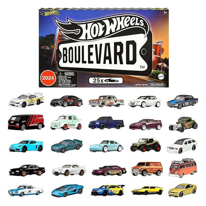 New Hot Wheels Boulevard Exclusive Premium 1:64 Scale Diecast Car 25-Piece Factory Set, Ship Now Unopened
