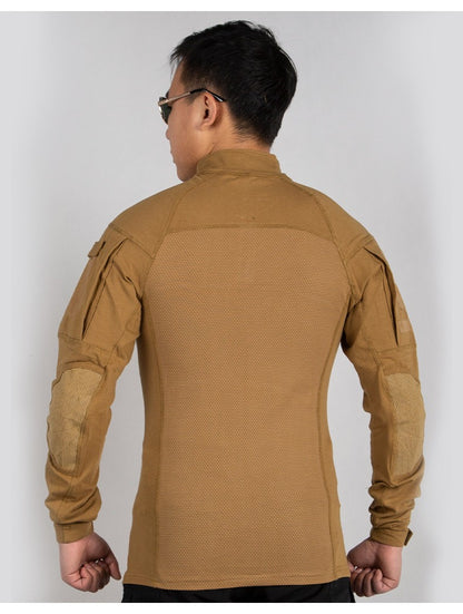 Men Outdoor New Tactical Camo Frog Shirts Wear Resistant Scratchproof Breathable T-shirt Climbing Combat Hunting Men Shirt