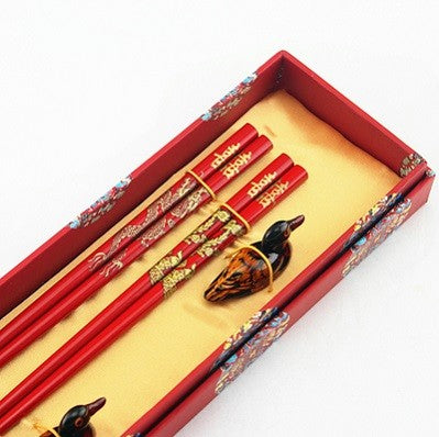 Hashis de madeira 2 pares com descanso características chinesas China Affairs apresenta melhor presente pauzinhos lembrança