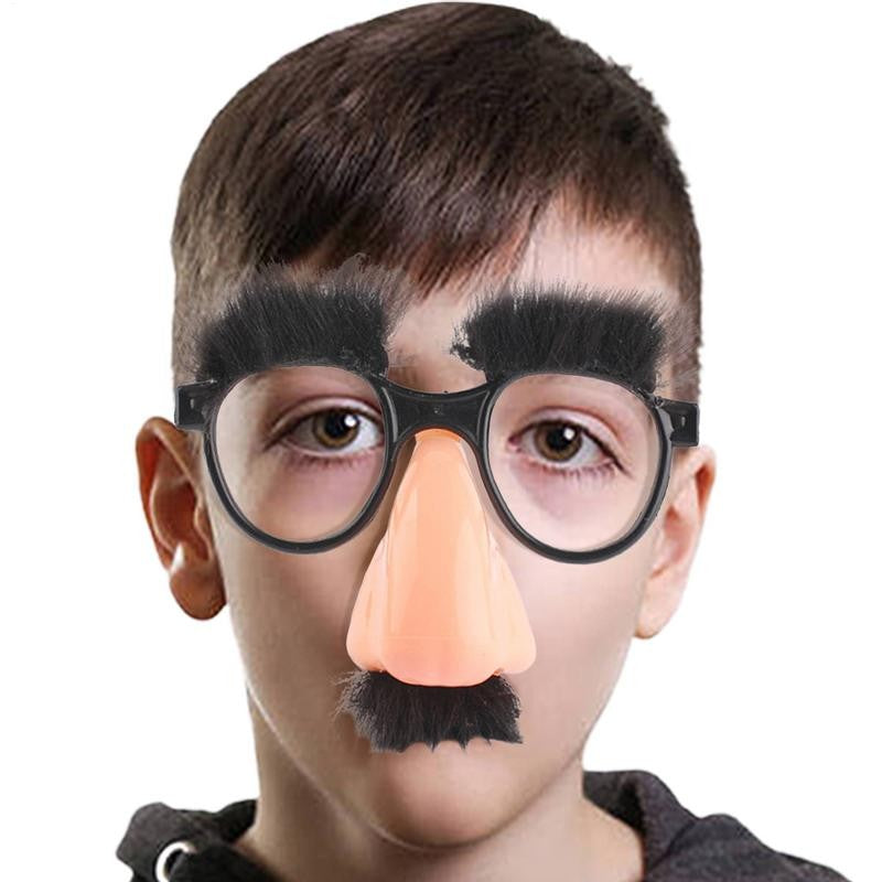 Big Nose Glasses with Eyebrows Mustache Silly Funny Photo Props Halloween Party Eyeglasses Novelty Prank for Birthday Party