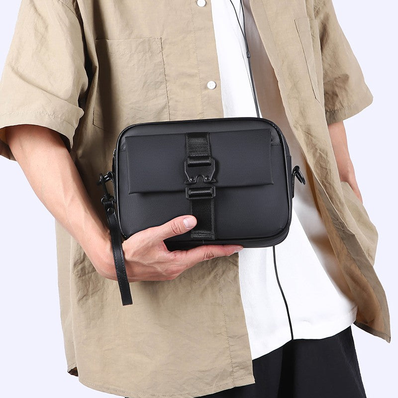 High Quality Soft PU Leather Men's Shoulder Bag Fashion Small Handbag Casual Male Day Clutch Bag