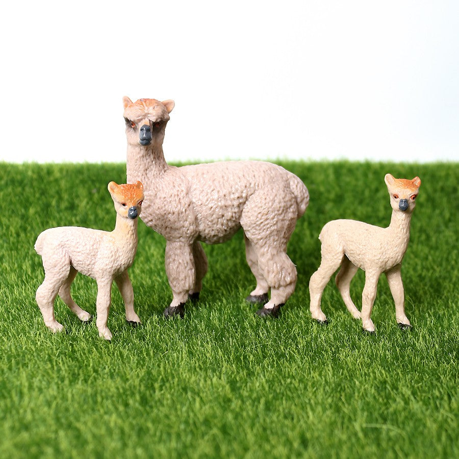 Realistic Farm World Alpaca Animal Model Figures Llama Toy Figurine Zoo Education Collection Home Decor Playset Kids Gifts