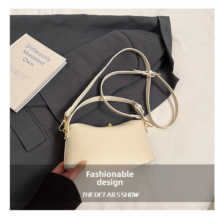 Niche Brand Women's Fashion Handbag Soft Versatile Shoulder Messenger Bag 2025 Super Hot Yellow Portable Bucket Bag Women's Bag