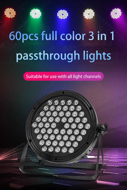 3w*60 led rgb 3 in 1 par light dmx 512 sound control dj party lights wedding disco lights ballroom club projection stage lamp