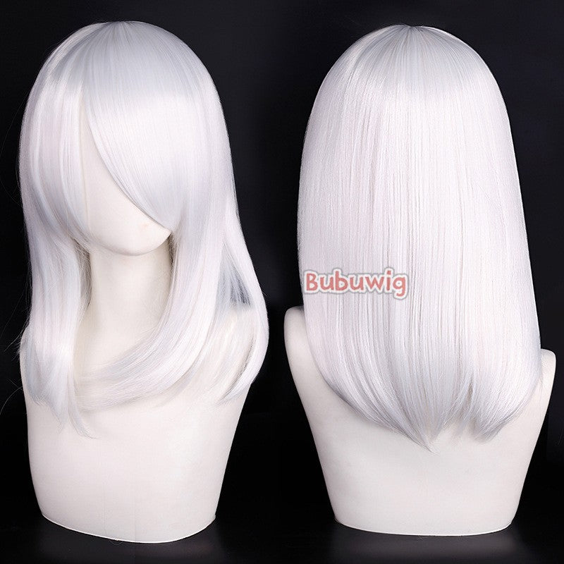 Bubuwig Synthetic Hair 30 Colors 40cm Long Straight Anime Fashion Lolita Cosplay Wigs Pure Color Blue Blonde Wig Heat Resistant