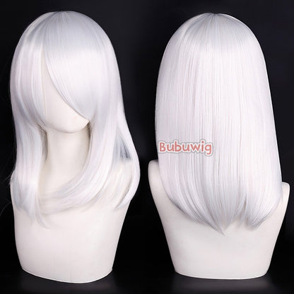 Bubuwig Synthetic Hair 30 Colors 40cm Long Straight Anime Fashion Lolita Cosplay Wigs Pure Color Blue Blonde Wig Heat Resistant
