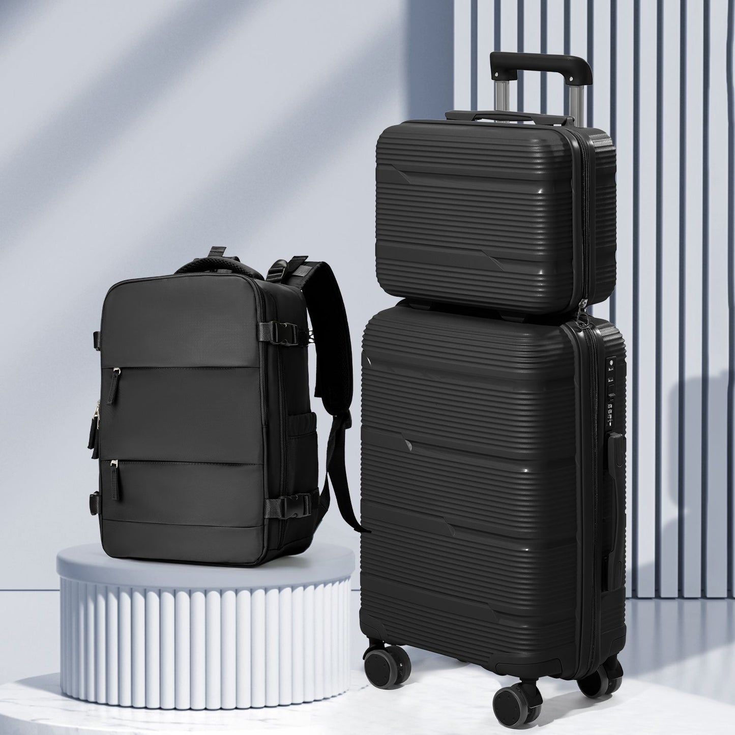 Travel Suitcase set 3 Piece Rolling Carry on Luggage Set Women Men Trolley Case Backpack Boarding Cabin Suitcase Wheels 20 24''