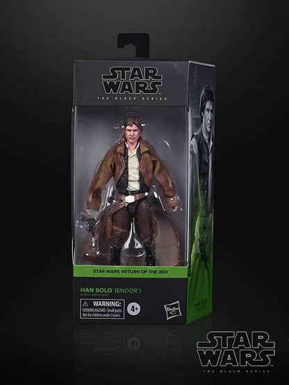 Original Hasbro Star Wars The Black Series Han Solo (Endor) Anime Figure Toys Collection Model