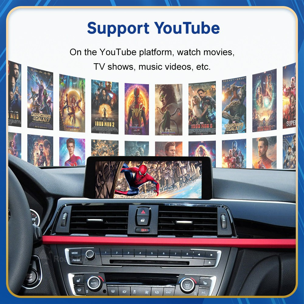 Wireless Android Auto For BMW 3 4 Series F30 F31 F32 F33 F34 F35 F36 CIC NBT EVO 2011-2020 Carplay Interface Mirror Link Airplay