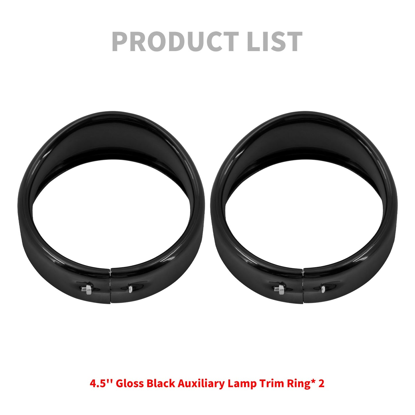 Anel de Acabamento do Farol de 7'' para Motocicleta + Capa de Luz de Neblina de 4.5'' + Anel de Acabamento do Pisca Estilo Visor para Harley Touring Road King Softail