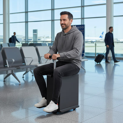 20inch Electric Smart Rideable Luggage Suitcase with Lock, 40L Large Capacity Effortless Traveling Carry-on Luggage