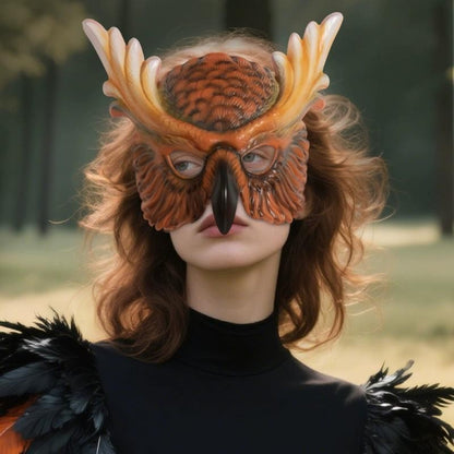 Halloween Owl Mask Carnival Props Owl Mask Festival Cosplay Photo Props Atmosphere Dance Party Dress Up