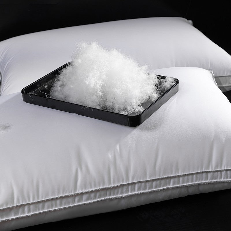 100% Real Goose Down Pillow 95% Fill Power 750+ FP 1200TC - Queen King Standard Size Pillow Down