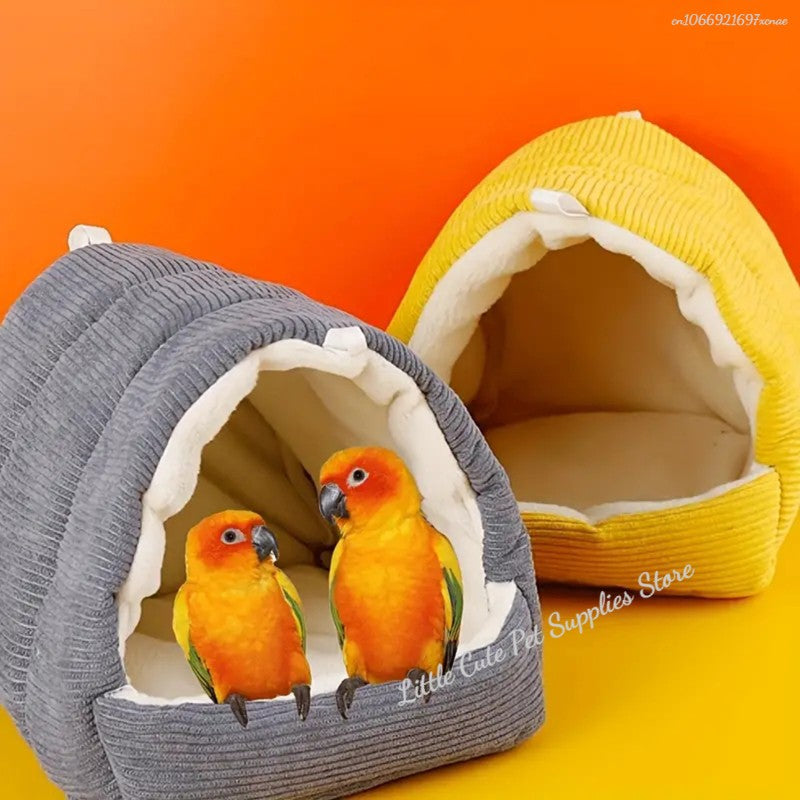 Ninho de Algodão para Pássaros Gaiola de Papagaio, Ninho de Algodão para Pássaros Espessado de Inverno, Mini Casa de Estimação, Rede, Tenda de Gaiola, Cama, Caverna Suspensa, Produto para Animais de Estimação