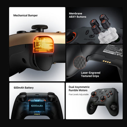 GameSir Nova Lite 2 Wireless Switch Controller Bluetooth Gamepad with Hall Effect for Nintendo Switch, iPhone, Android, PC