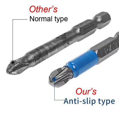 Conjunto de Bits Magnéticos PH1 PH2 PH3 PZ1 PZ2 PZ3 Antiderrapante Haste Hexagonal 1/4 para Parafusadeira Furadeira Elétrica Manual Ferramenta Acessório