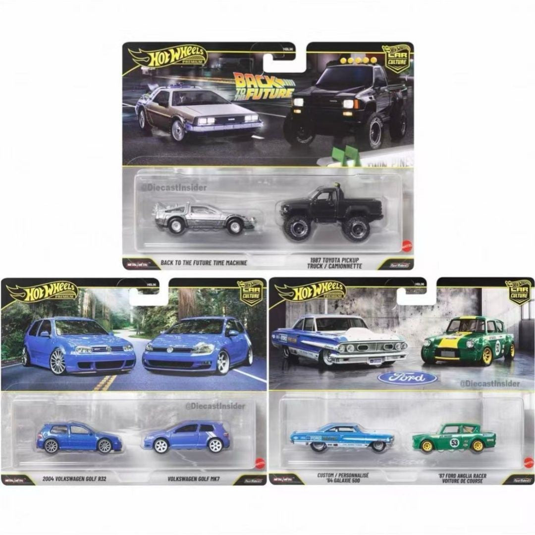 Hot Wheels 1:64 Hbl96 Car Culture Series Carros Modelo Terno de Dois Carros Liga Carro Modelo Toyota Customizar Brinquedo Colecionável Presentes de Aniversário
