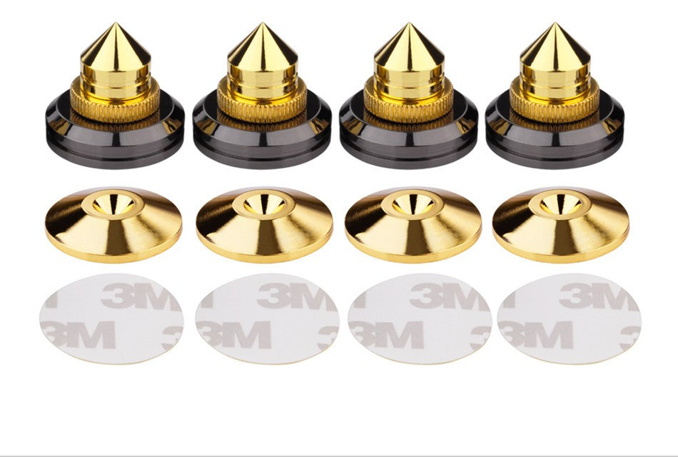 Ponta de Apoio para Caixa de Som M28*26 Base de Cobre Puro Tripé de Alumínio Subwoofer Amplificador Pad para Amplificador CD DVD Player Pés