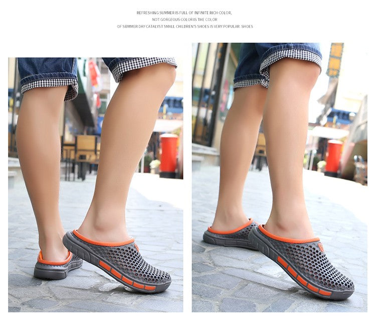 2025 New summer men's flip-flops Casual beach slippers Light wading sandals Family bathroom shower men's shoes large size