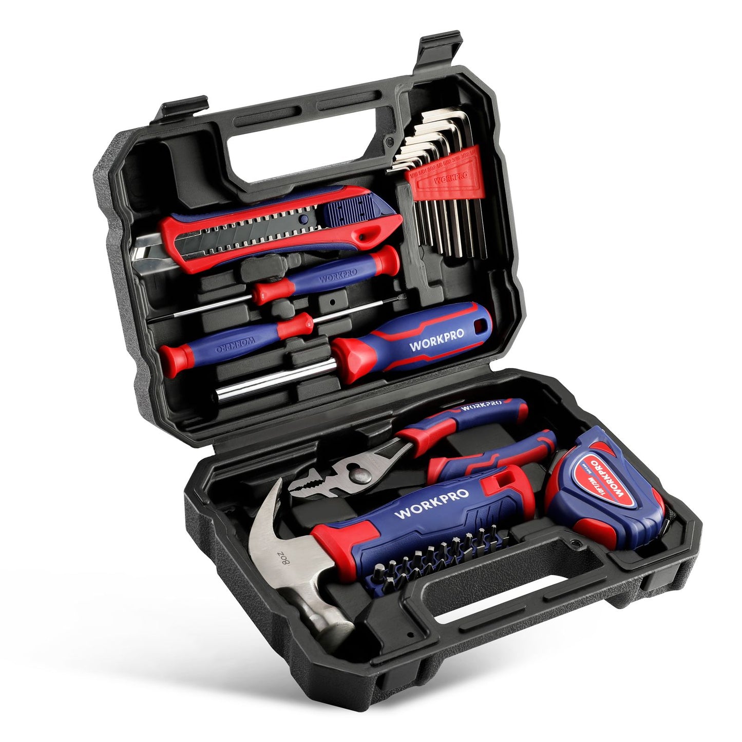 WORKPRO Conjunto de Ferramentas com 35 Peças, Kit de Ferramentas Domésticas Geral com Caixa de Armazenamento, Conjunto Básico de Ferramentas para Casa, Garagem, Apartamento, Dormitório