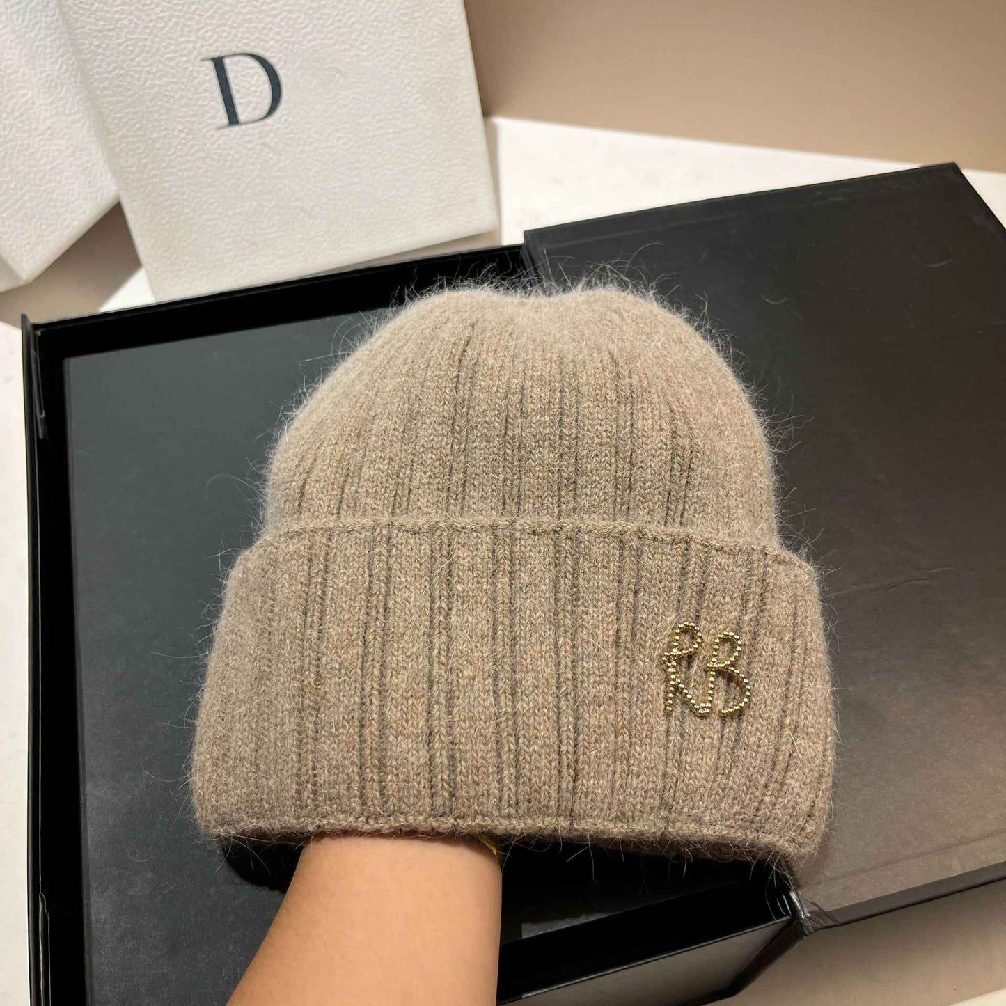 Women Ribbed Stretch Knit Beanie Soft Slouchy Wool Hat Extreme Cold Weather Warm Ear Protection Winter Fashion Cap