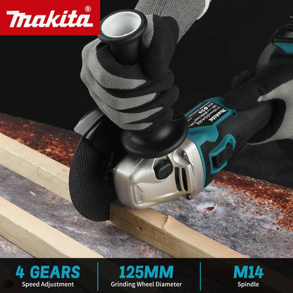 Makita DGA506 18V 125mm Esmerilhadeira Angular a Bateria Politriz Elétrica Sem Fio Lixadeira de Metal e Máquina de Corte