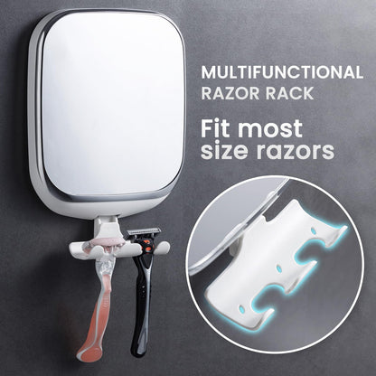 TAILI Shower Fogless Makeup Mirror With Holder Suction Cup Shower Shave Round Acrylic Mirrors Bathroom Mirrors Washroom