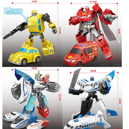 WEIJIANG NOVO 20CM Transformação Anime Boneco de Ação Brinquedos de Filme Plástico ABS Robô Carro Avião Tanque Legal Modelo Presente para Meninos