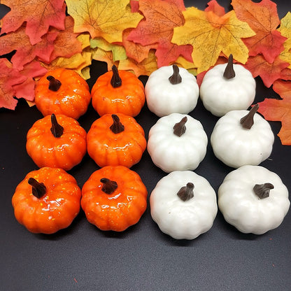 6/12pcs Simulated Pumpkin Decoration 5.5cm Vegetable Model Yellow / White Halloween Family Party Atmosphere DIY Decorations TMZ